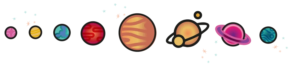 Planets in funky colours
