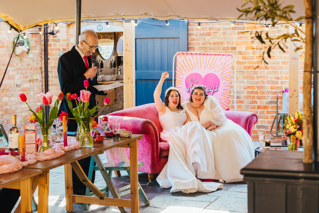Colourful wedding moment from Kirsty Rockett's 2025 Nottingham wedding highlights